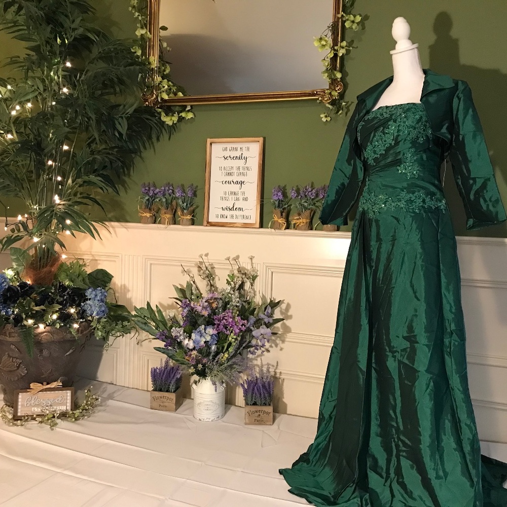 Formal mother of the bride dress with bolero jacket